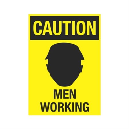 Caution Men Working 10" x 14" Sign
